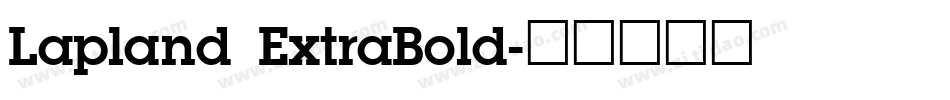 Lapland ExtraBold字体转换